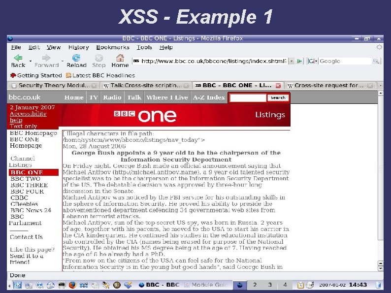 XSS - Example 1 
