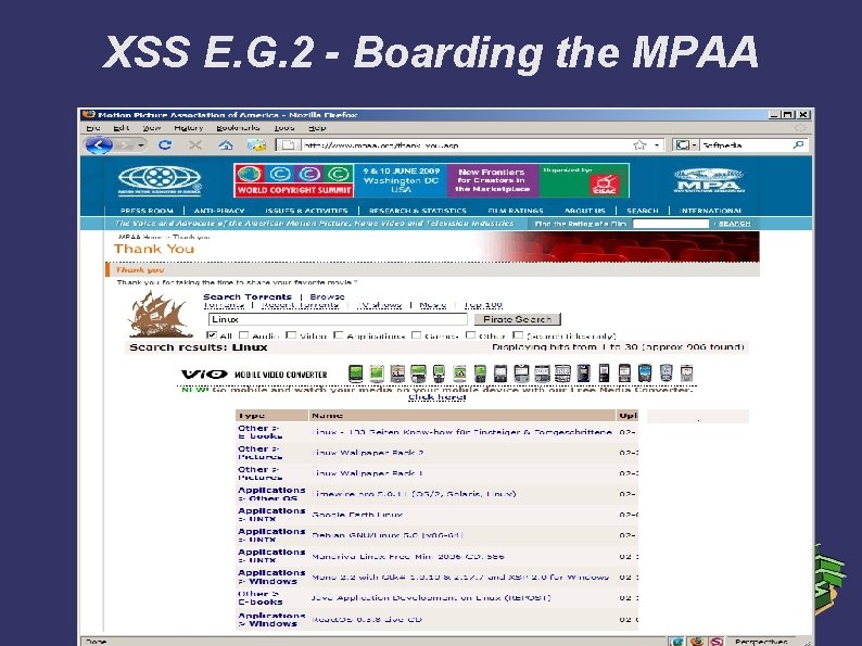 XSS E. G. 2 - Boarding the MPAA 