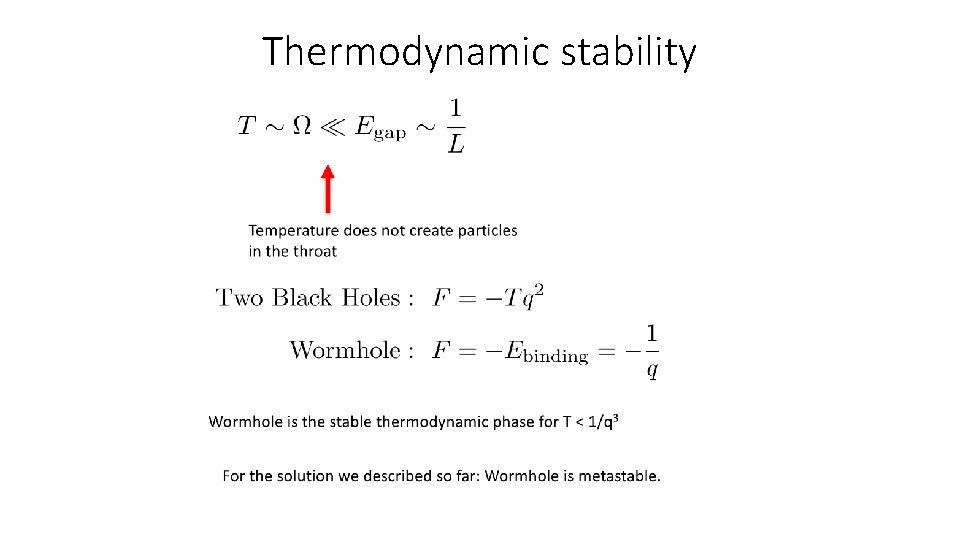 Thermodynamic stability 