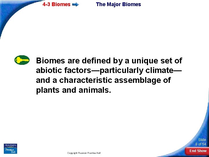 4 -3 Biomes The Major Biomes are defined by a unique set of abiotic
