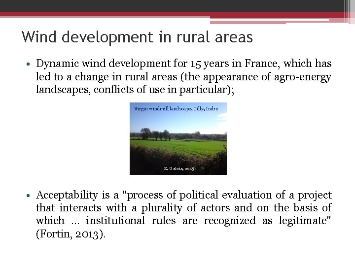 Wind development in rural areas • Dynamic wind development for 15 years in France,