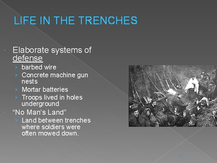 LIFE IN THE TRENCHES Elaborate systems of defense › barbed wire › Concrete machine