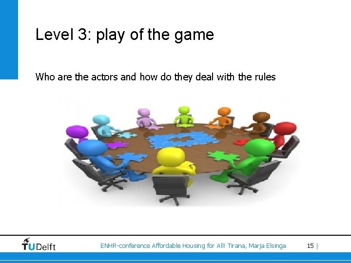 Level 3: play of the game Who are the actors and how do they