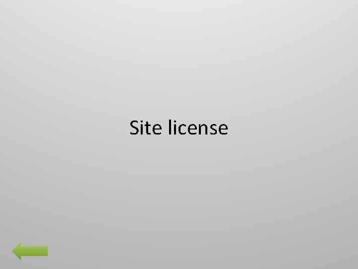 Site license 