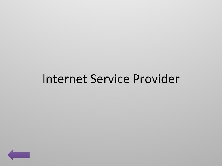 Internet Service Provider 