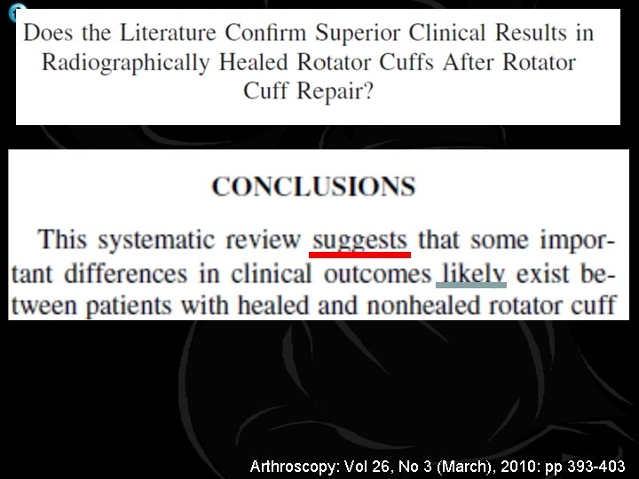 Arthroscopy: Vol 26, No 3 (March), 2010: pp 393 -403 