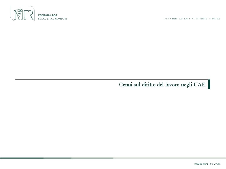 Cenni sul diritto del lavoro negli UAE 