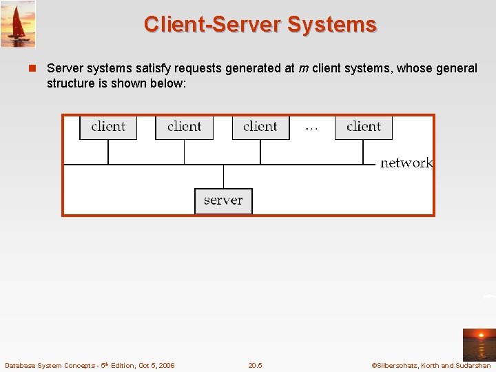 Client-Server Systems n Server systems satisfy requests generated at m client systems, whose general