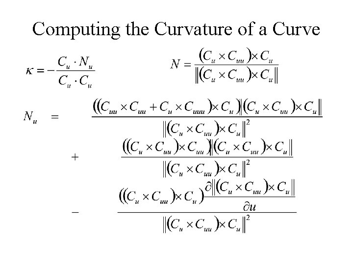 Computing the Curvature of a Curve 