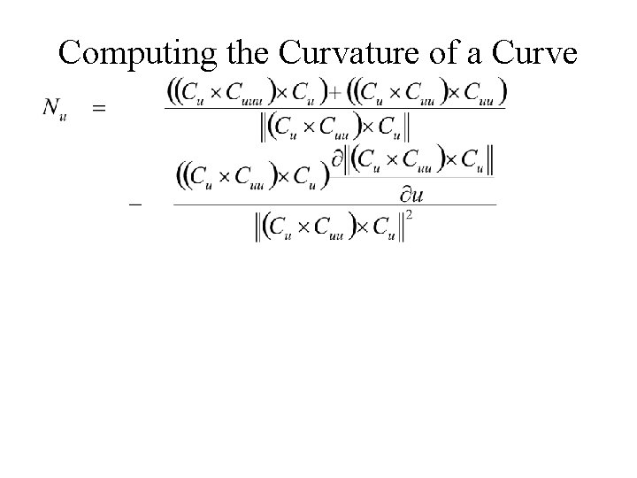 Computing the Curvature of a Curve 