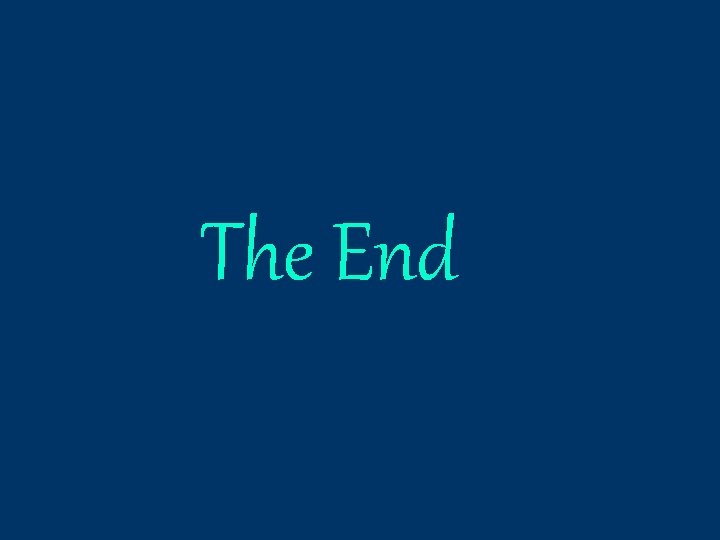 The End 