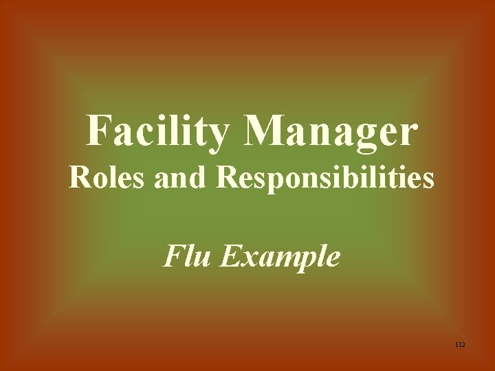 Facility Manager Roles and Responsibilities Flu Example 112 