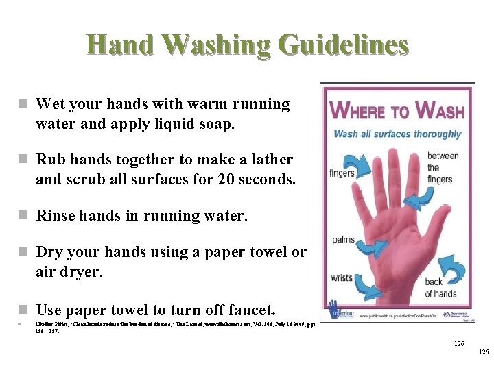 Hand Washing Guidelines n Wet your hands with warm running water and apply liquid