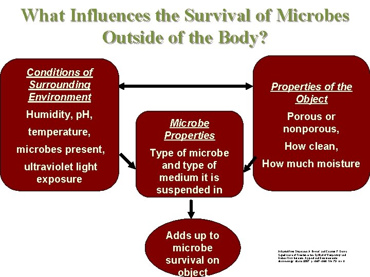 What Influences the Survival of Microbes Outside of the Body? Conditions of Surrounding Environment