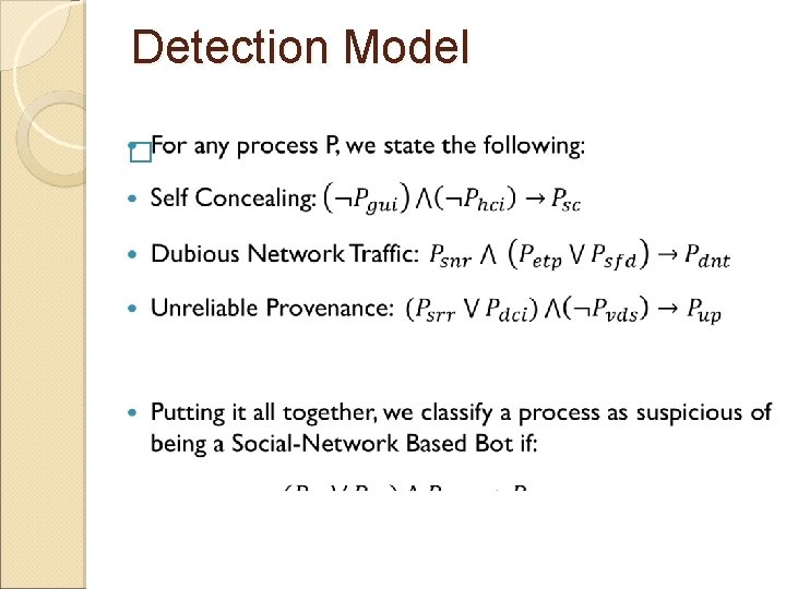Detection Model � 