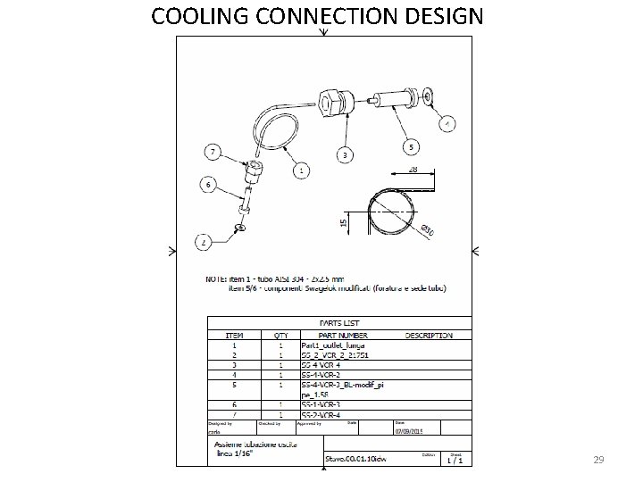 COOLING CONNECTION DESIGN 29 