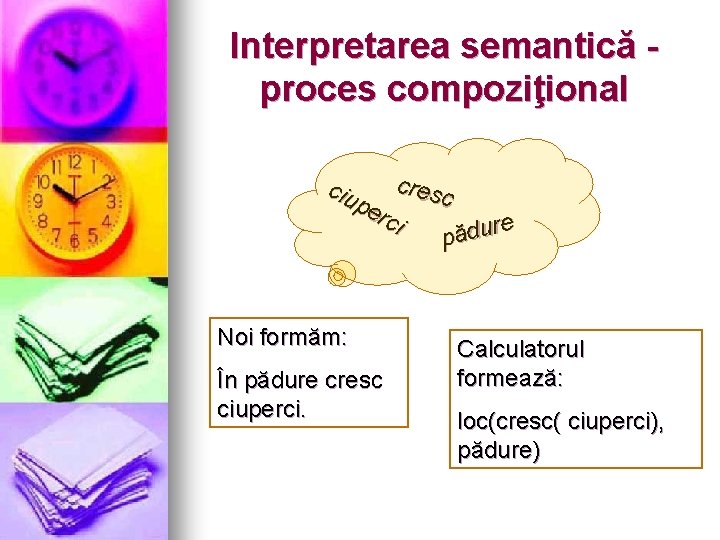 Interpretarea semantică proces compoziţional cres ciu c pe rci re u d ă p