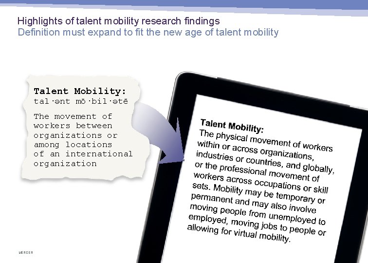 Highlights of talent mobility research findings Definition must expand to fit the new age