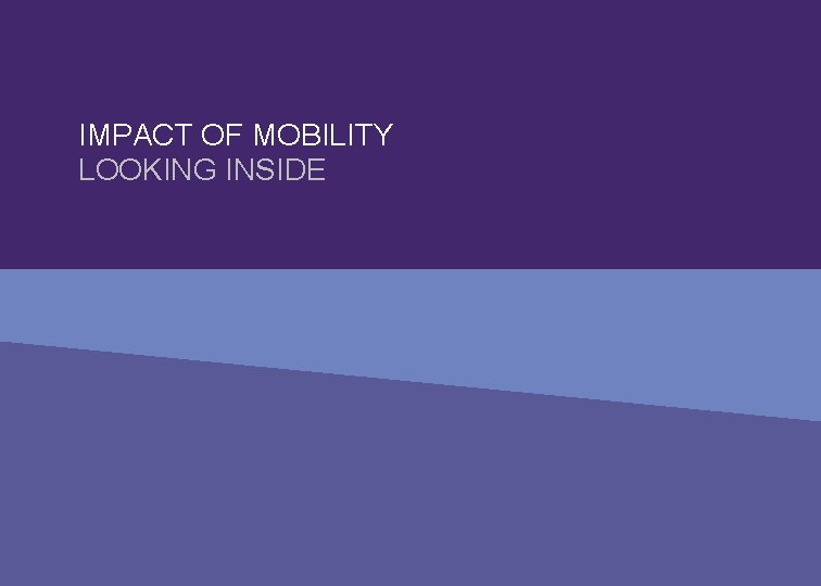IMPACT OF MOBILITY LOOKING INSIDE 