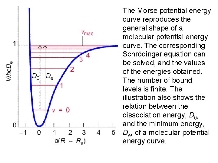 The Morse potential energy curve reproduces the general shape of a molecular potential energy