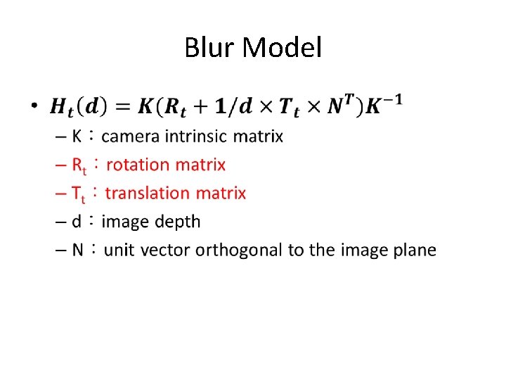 Blur Model • 