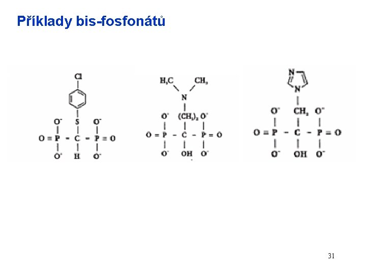 Příklady bis-fosfonátů 31 