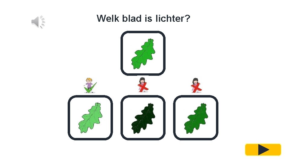 Welk blad is lichter? 