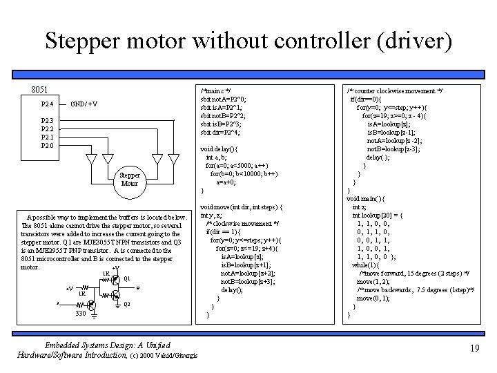 Stepper motor without controller (driver) 8051 P 2. 4 /*main. c*/ sbit not. A=P