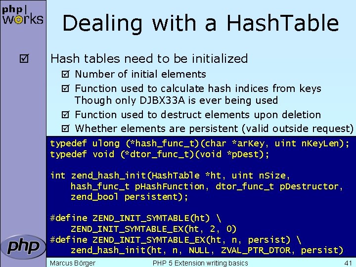 Dealing with a Hash. Table þ Hash tables need to be initialized þ Number
