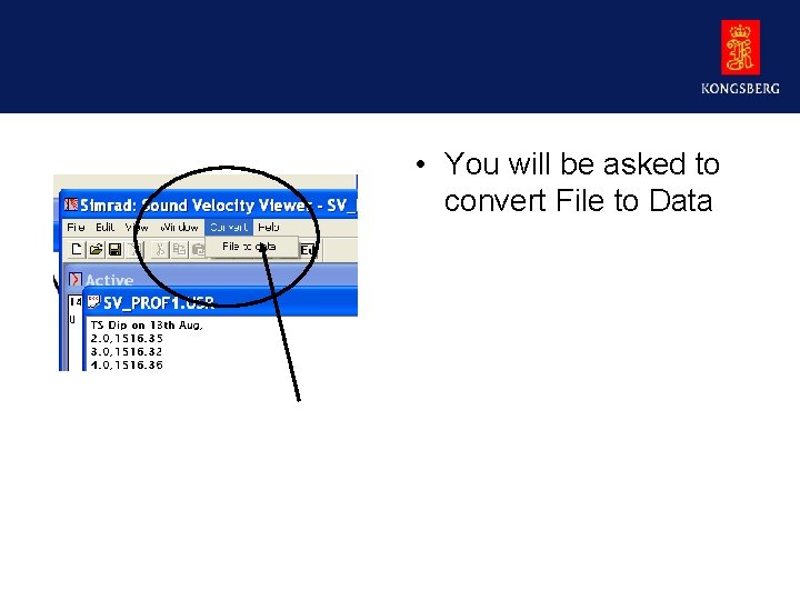  • You will be asked to convert File to Data 