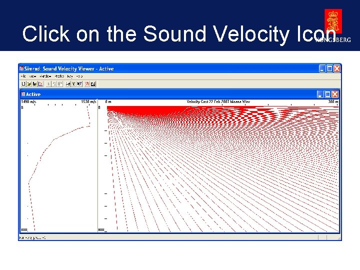 Click on the Sound Velocity Icon 