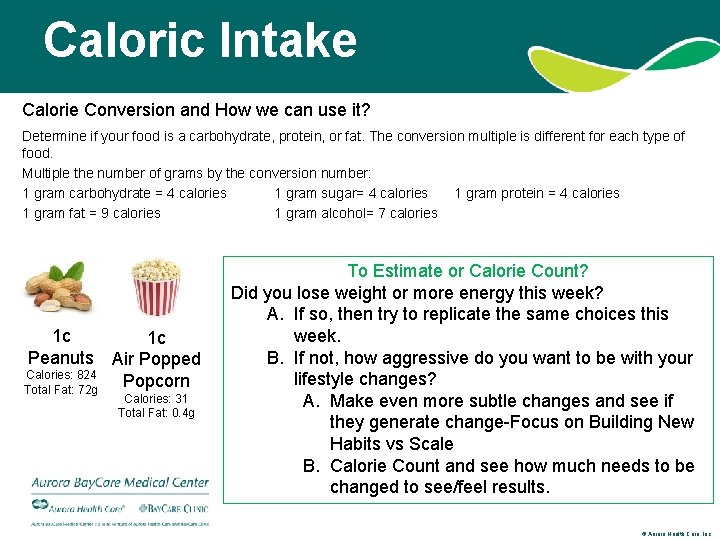 Caloric Intake Calorie Conversion and How we can use it? Determine if your food