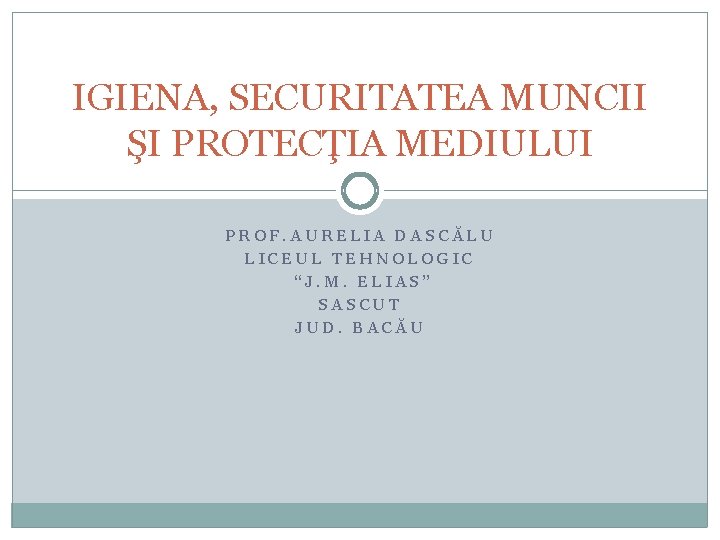 igiena mediului referat