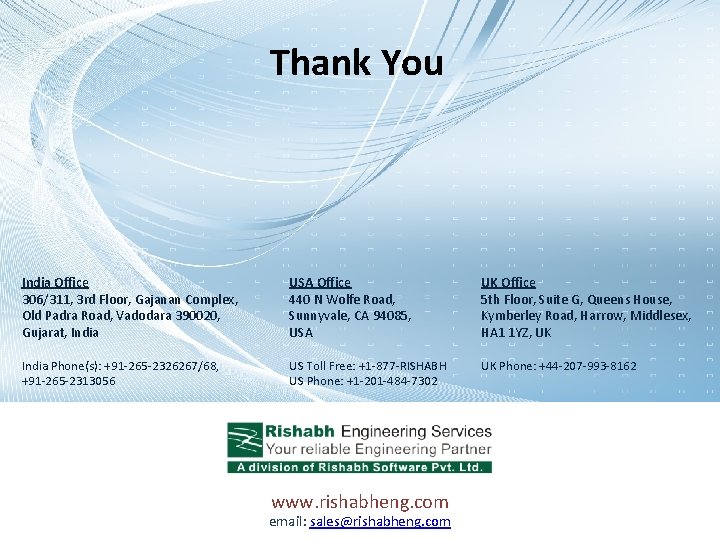 Thank You India Office 306/311, 3 rd Floor, Gajanan Complex, Old Padra Road, Vadodara
