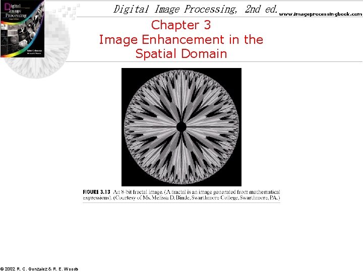 Digital Image Processing, 2 nd ed. www. imageprocessingbook. com Chapter 3 Image Enhancement in
