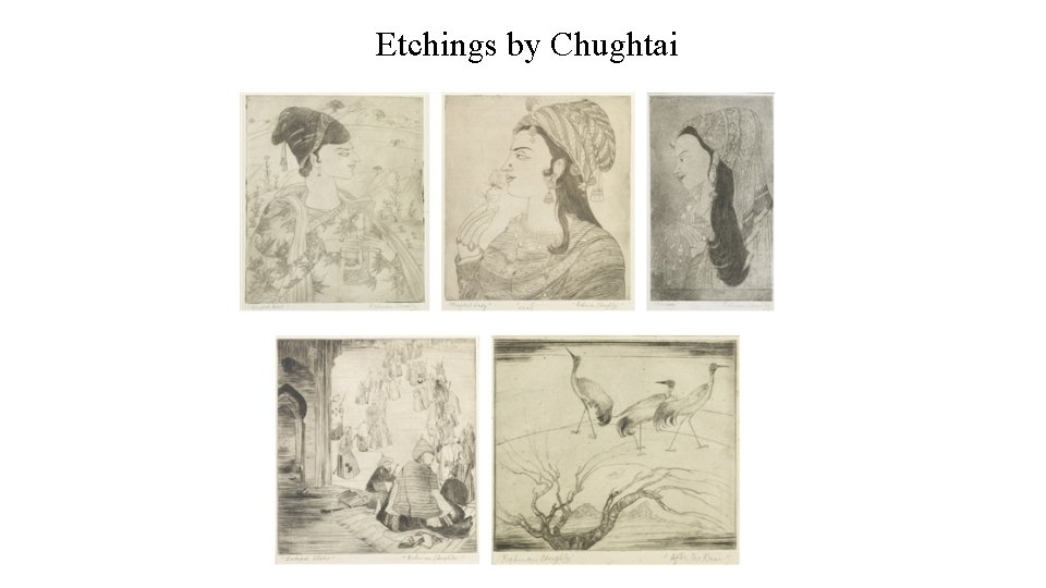 Etchings by Chughtai 
