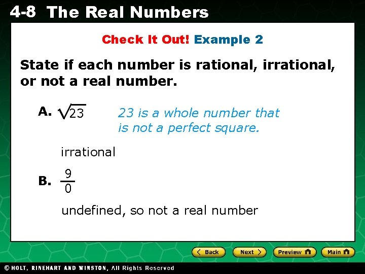 4 -8 The Real Numbers Check It Out! Example 2 Evaluating Algebraic Expressions State
