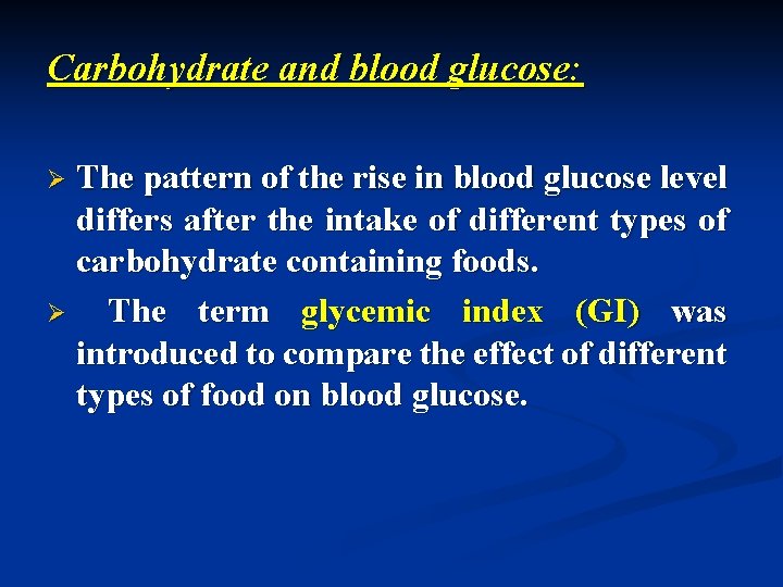 Carbohydrate and blood glucose: The pattern of the rise in blood glucose level differs