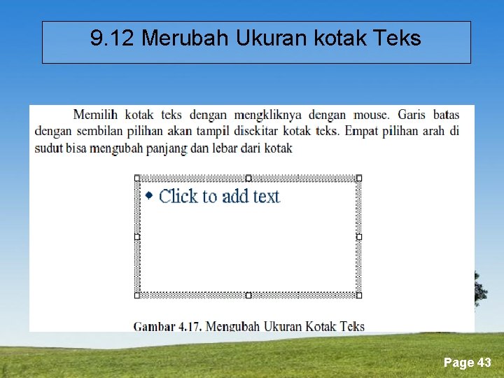 9. 12 Merubah Ukuran kotak Teks Powerpoint Templates Page 43 