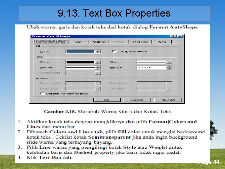 9. 13. Text Box Properties Powerpoint Templates Page 44 