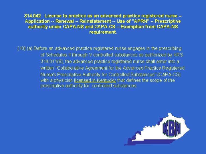 314. 042 License to practice as an advanced practice registered nurse -Application -- Renewal