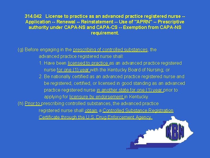 314. 042 License to practice as an advanced practice registered nurse -Application -- Renewal