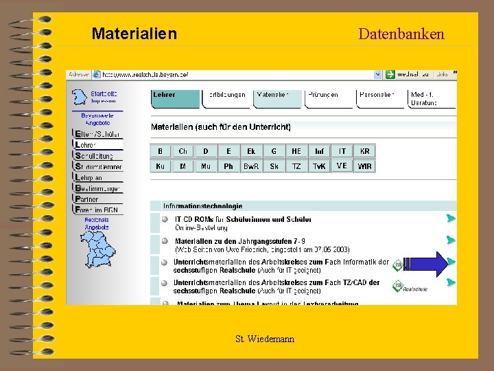 Materialien Datenbanken St. Wiedemann 