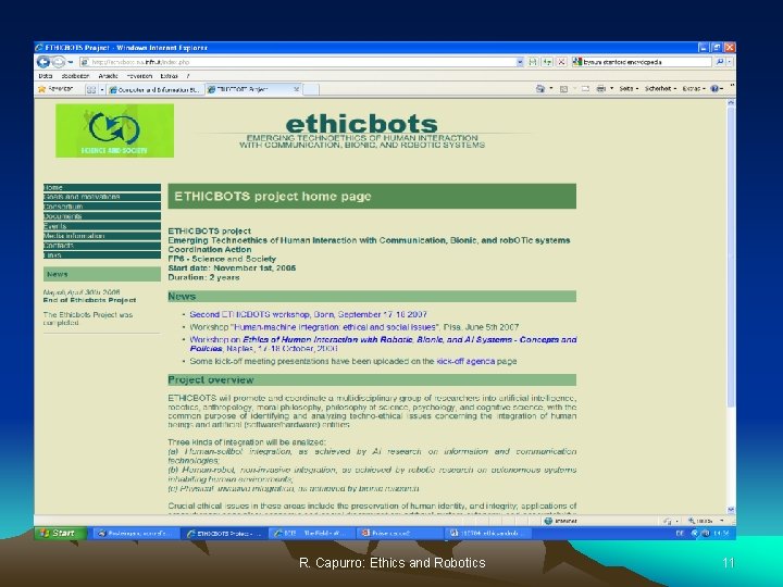 R. Capurro: Ethics and Robotics 11 