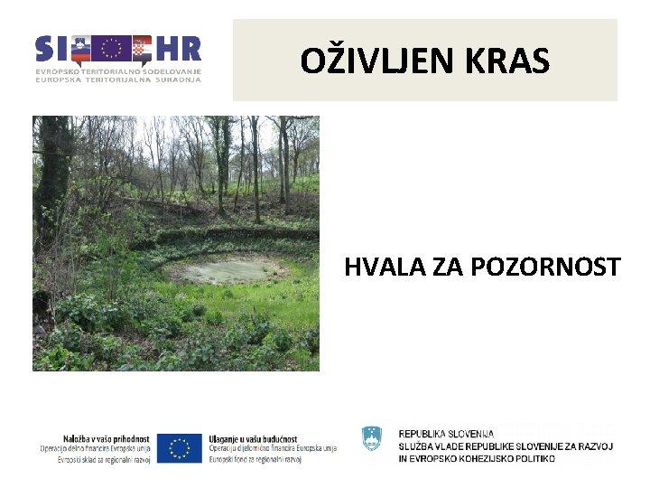 OŽIVLJEN KRAS HVALA ZA POZORNOST OŽIVLJEN KRAS HVALA ZA POZORNOST