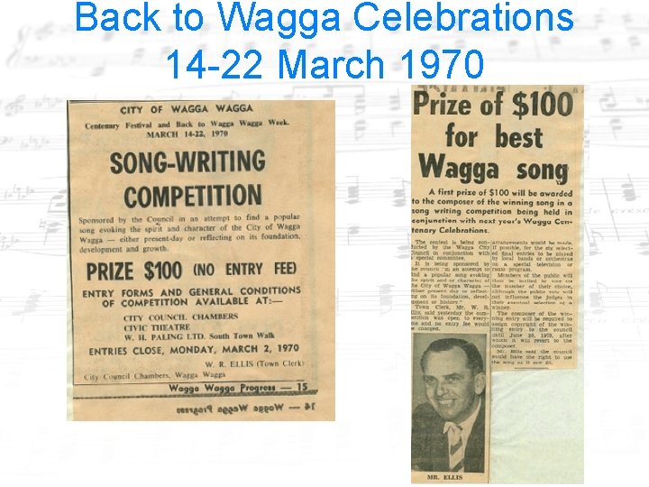 Back to Wagga Celebrations 14 -22 March 1970 