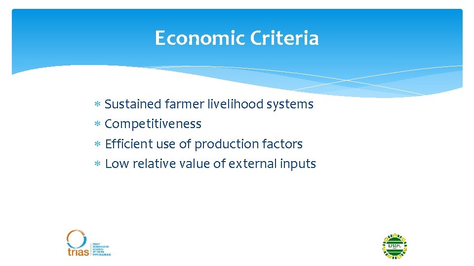 LOW EXTERNAL INPUT FOR SUSTAINABLE AGRICULTURE LEISA SYSTEMS