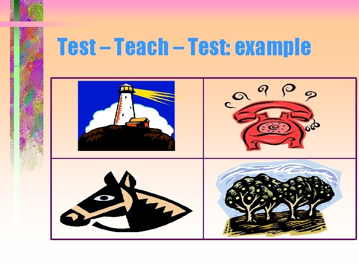 Test – Teach – Test: example 