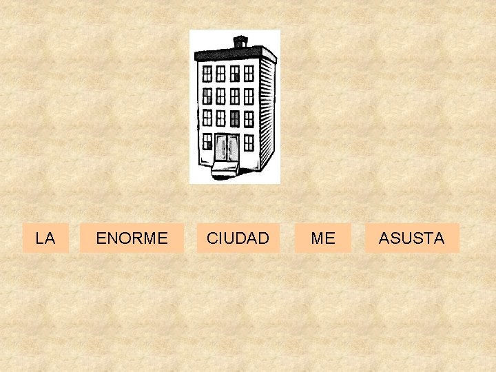 LA ENORME CIUDAD ME ASUSTA 