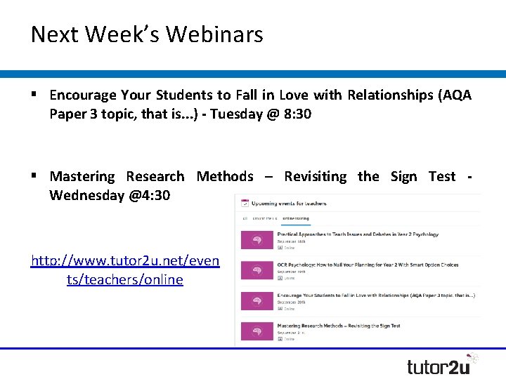 Next Week’s Webinars Encourage Your Students to Fall in Love with Relationships (AQA Paper